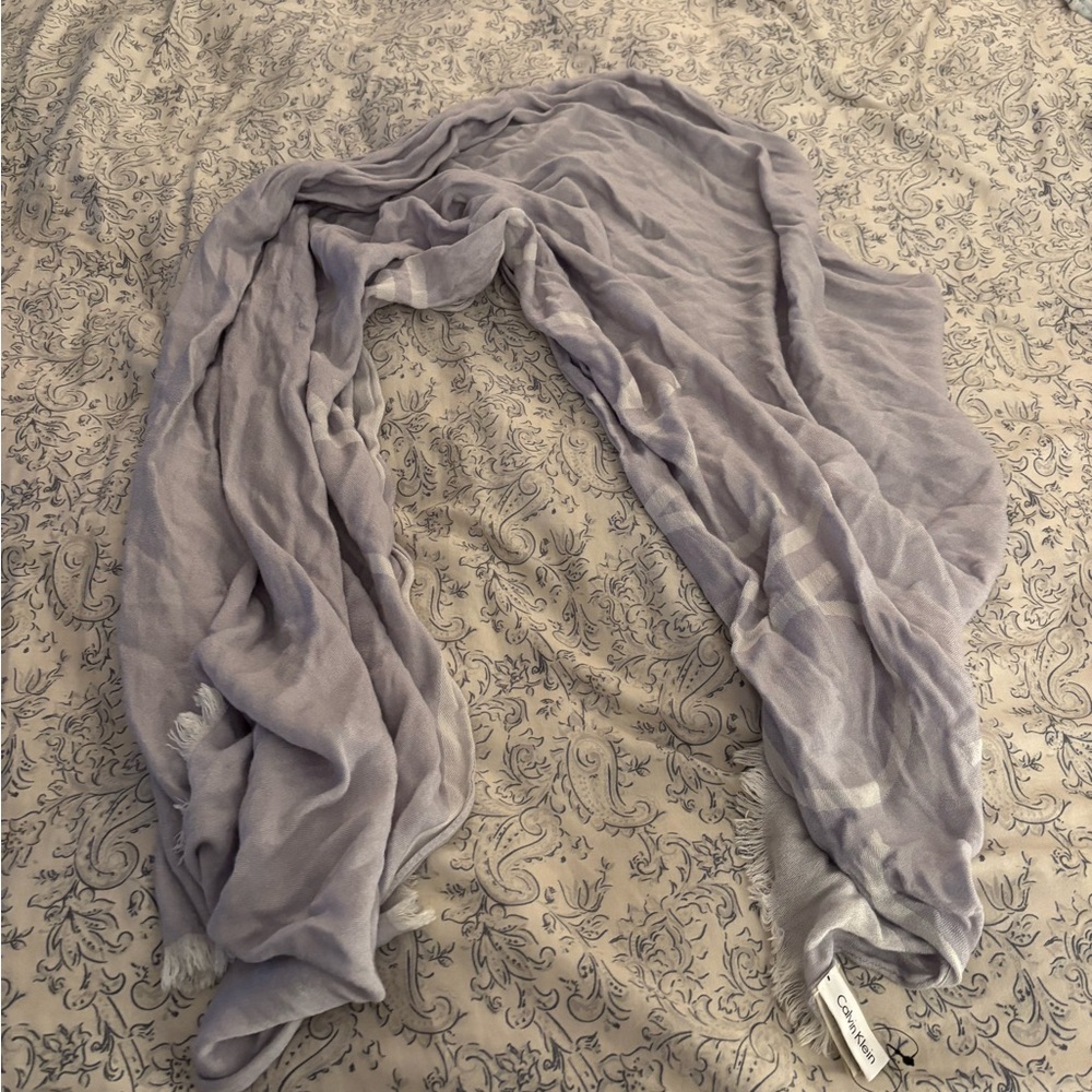 Calvin Klein Lavender Sheer Scarf